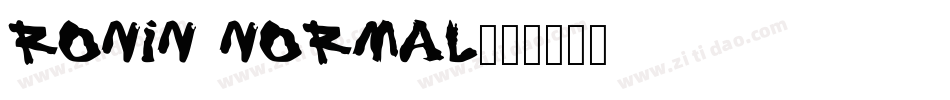 Ronin Normal字体转换